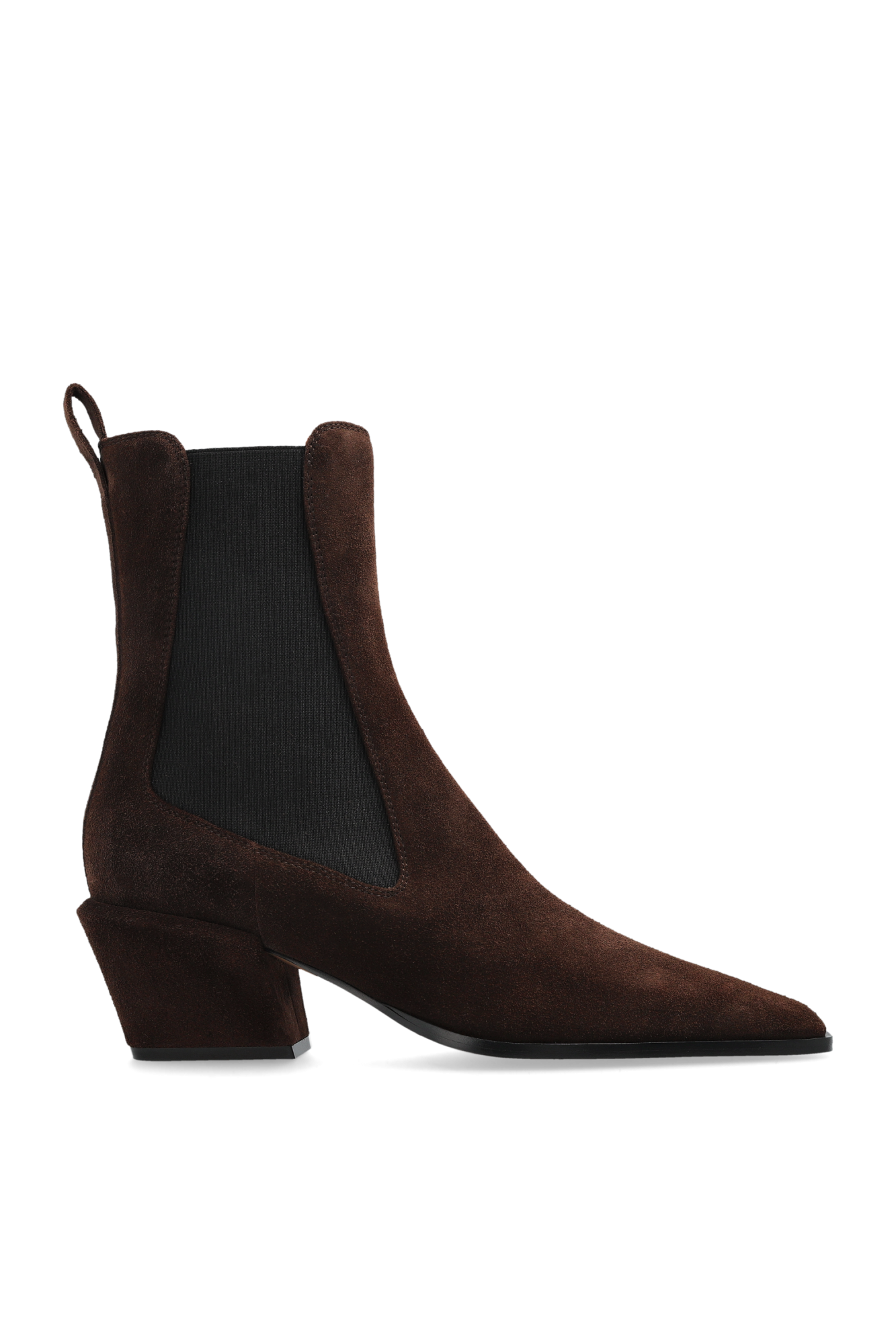 Brown Suede heeled ankle boots 